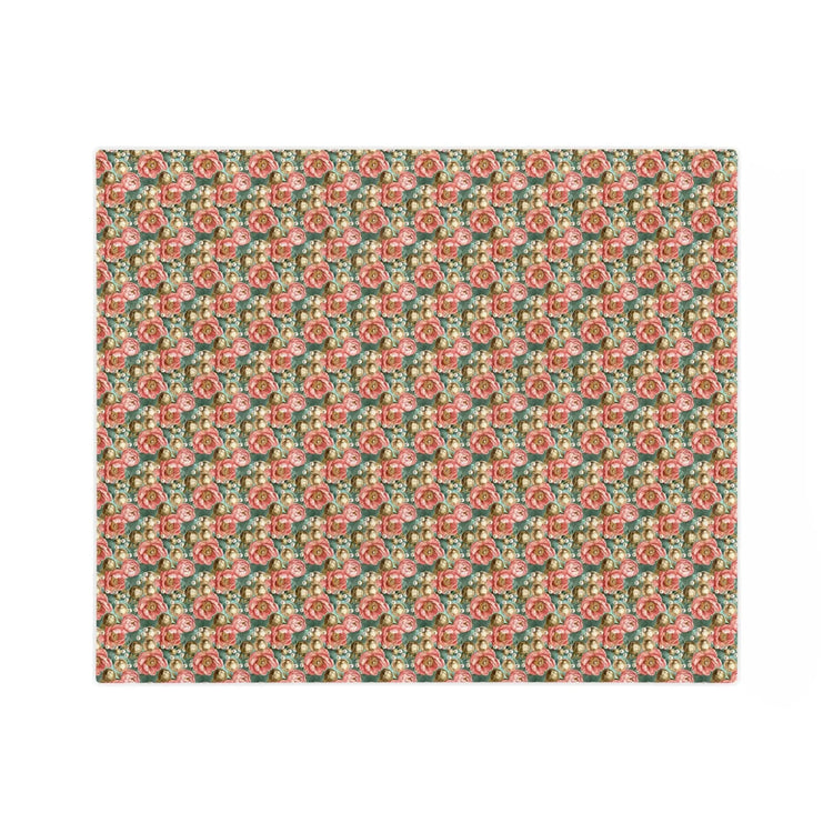 Cozy Floral Velveteen Microfiber Blanket, Soft Throw for Home Decor, Perfect Gift for Birthdays, Weddings, and Holidays, Bedspread, Picnic