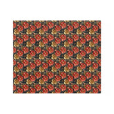 Vintage Floral Velveteen Microfiber Blanket | Cozy Home Decor, Gift for Her, Wedding Present, Floral Throw, Soft Blanket