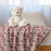 Floral Embossed Velveteen Microfiber Blanket, Cozy Throw, Soft Bed Cover, Home Decor, Gift for Her, Wedding, Birthday The Aurora Touch