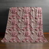 Floral Embossed Velveteen Microfiber Blanket, Cozy Throw, Soft Bed Cover, Home Decor, Gift for Her, Wedding, Birthday The Aurora Touch