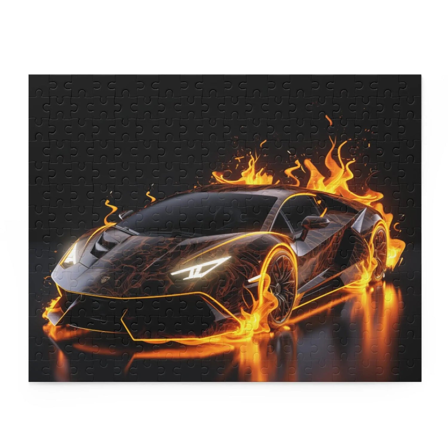 Flame-Infused Sports Car Puzzle | Perfect Gift for Car Lovers, 120-Piece, 252-Piece, 500-Piece, Family Fun, Racing Enthusiasts The Aurora Touch