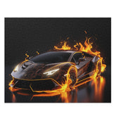 Flame-Infused Sports Car Puzzle | Perfect Gift for Car Lovers, 120-Piece, 252-Piece, 500-Piece, Family Fun, Racing Enthusiasts The Aurora Touch