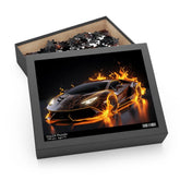 Flame-Infused Sports Car Puzzle | Perfect Gift for Car Lovers, 120-Piece, 252-Piece, 500-Piece, Family Fun, Racing Enthusiasts The Aurora Touch