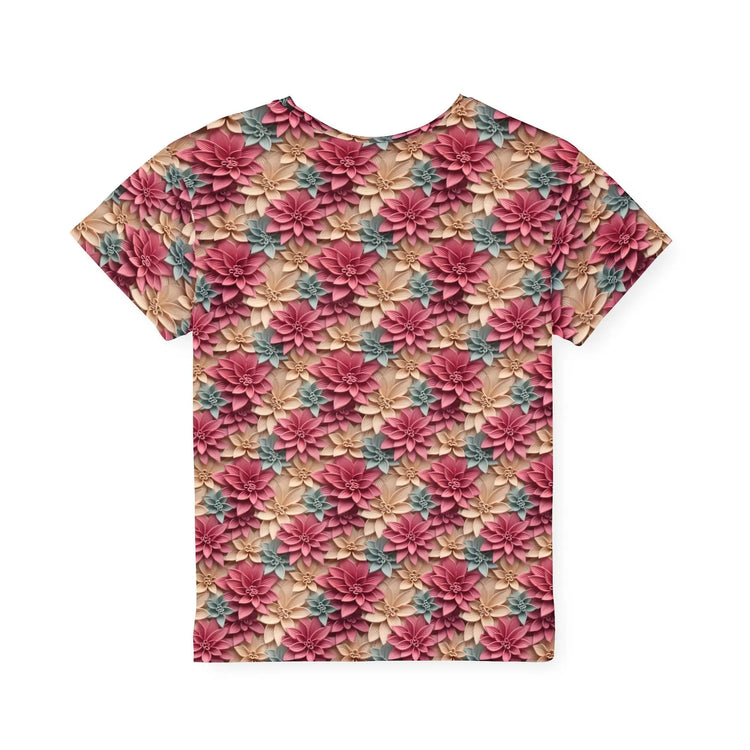 Kids Floral Sports Jersey, Cute Activewear for Boys & Girls, Ideal for Birthdays, Sports Events, Summer Fun, Playful Vibes