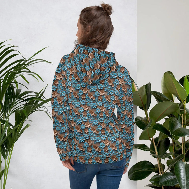 Warm Vibrant 3D Floral All Over Print Hoodie for Women - Stylish Cozy, Perfect for Fall & Winter The Aurora Touch