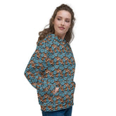 Warm Vibrant 3D Floral All Over Print Hoodie for Women - Stylish Cozy, Perfect for Fall & Winter