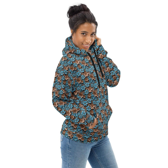 Warm Vibrant 3D Floral All Over Print Hoodie for Women - Stylish Cozy, Perfect for Fall & Winter The Aurora Touch