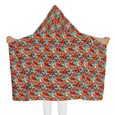 Colorful Floral Youth Hooded Towel - Fun and Cozy for Kids, Pool Days, Beach Trips, Summer Fun, Birthday Gifts, Bath Time The Aurora Touch