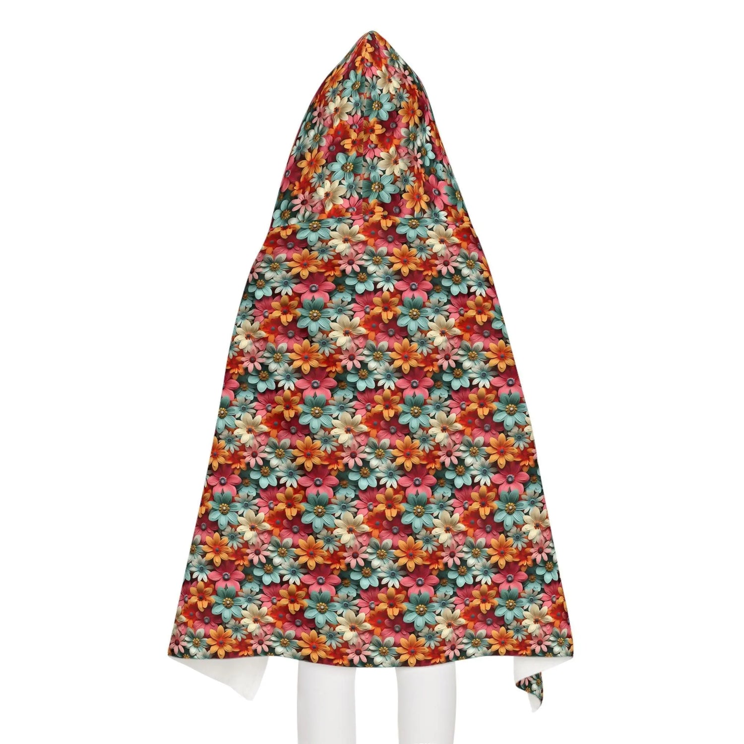 Colorful Floral Youth Hooded Towel - Fun and Cozy for Kids, Pool Days, Beach Trips, Summer Fun, Birthday Gifts, Bath Time The Aurora Touch