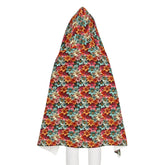 Colorful Floral Youth Hooded Towel - Fun and Cozy for Kids, Pool Days, Beach Trips, Summer Fun, Birthday Gifts, Bath Time The Aurora Touch