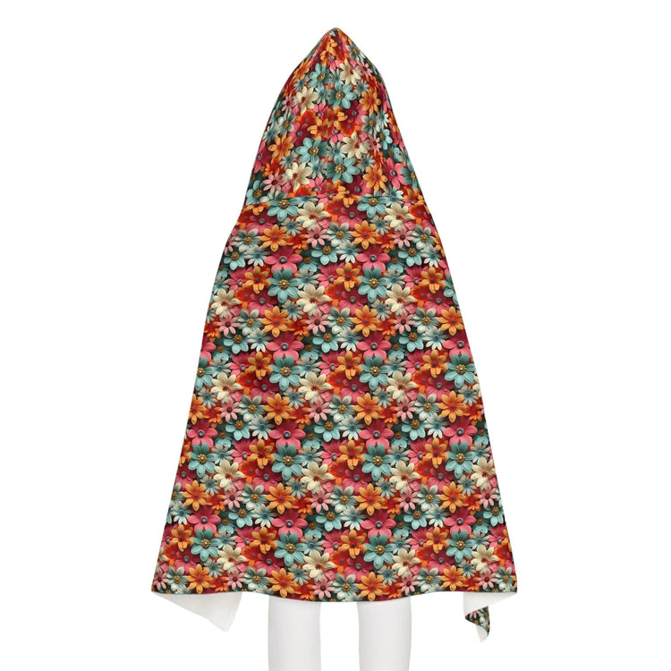Colorful Floral Youth Hooded Towel - Fun and Cozy for Kids, Pool Days, Beach Trips, Summer Fun, Birthday Gifts, Bath Time The Aurora Touch
