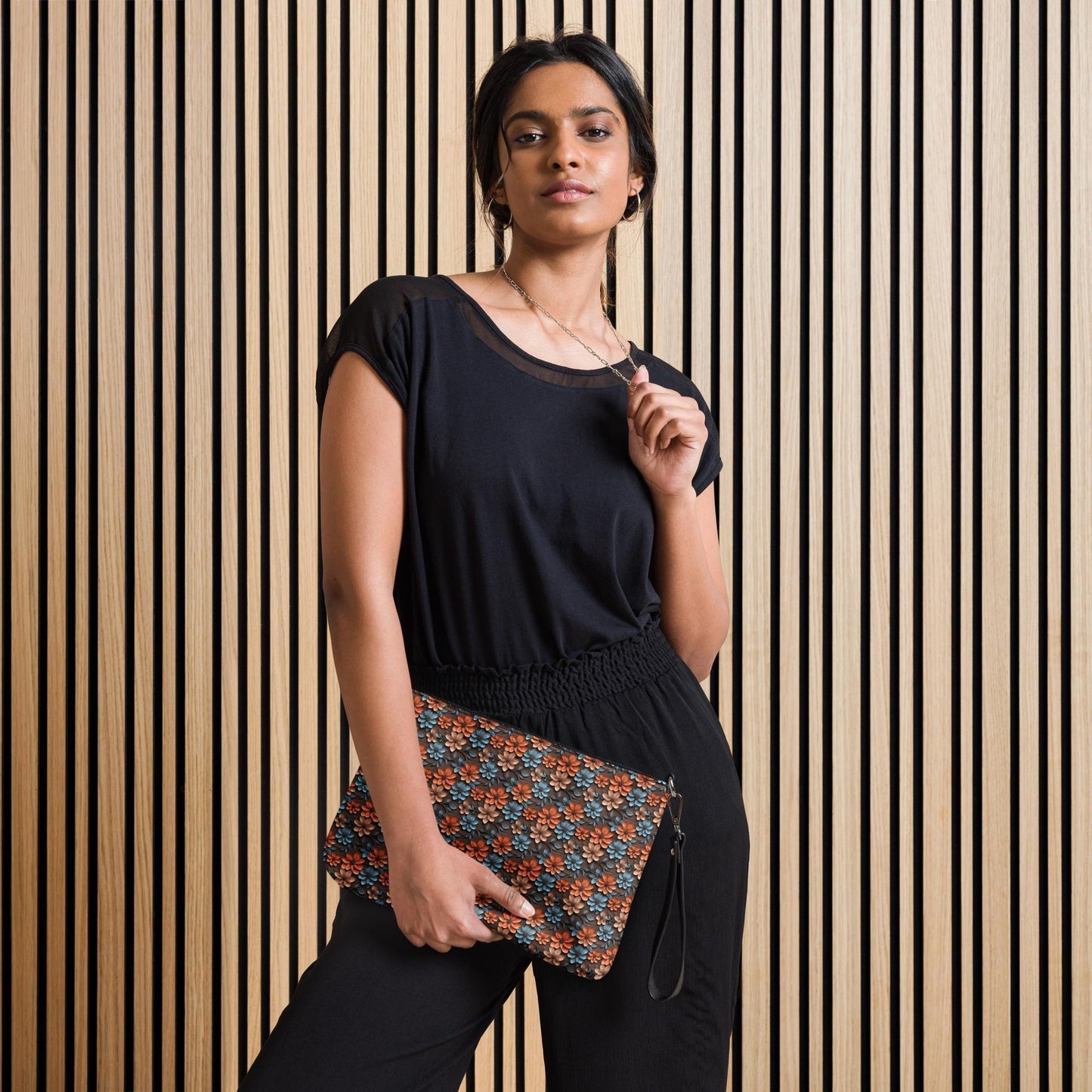 Warm Flowers All-Over Print Stylish Crossbody Bag - Unique Floral Print, Trendy and Functional Bag, Perfect for Daily Use, Gift for Her