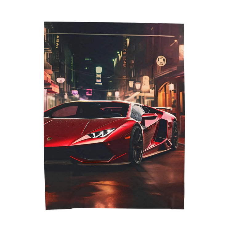 Luxury Velveteen Plush Blanket with Sports Car Design, Cozy Throw, Gift for Car Lovers, Home Decor, Soft Fleece Blanket, Auto Enthusiast