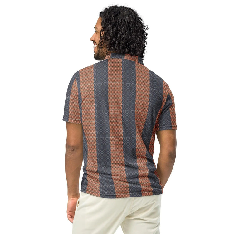 Men’s All-Over Print Slim Fit Polo | Stylish Trendy Design | Pattern Shirt | Comfortable Fabric | Fashionable Polo for Casual & Dressy Looks The Aurora Touch
