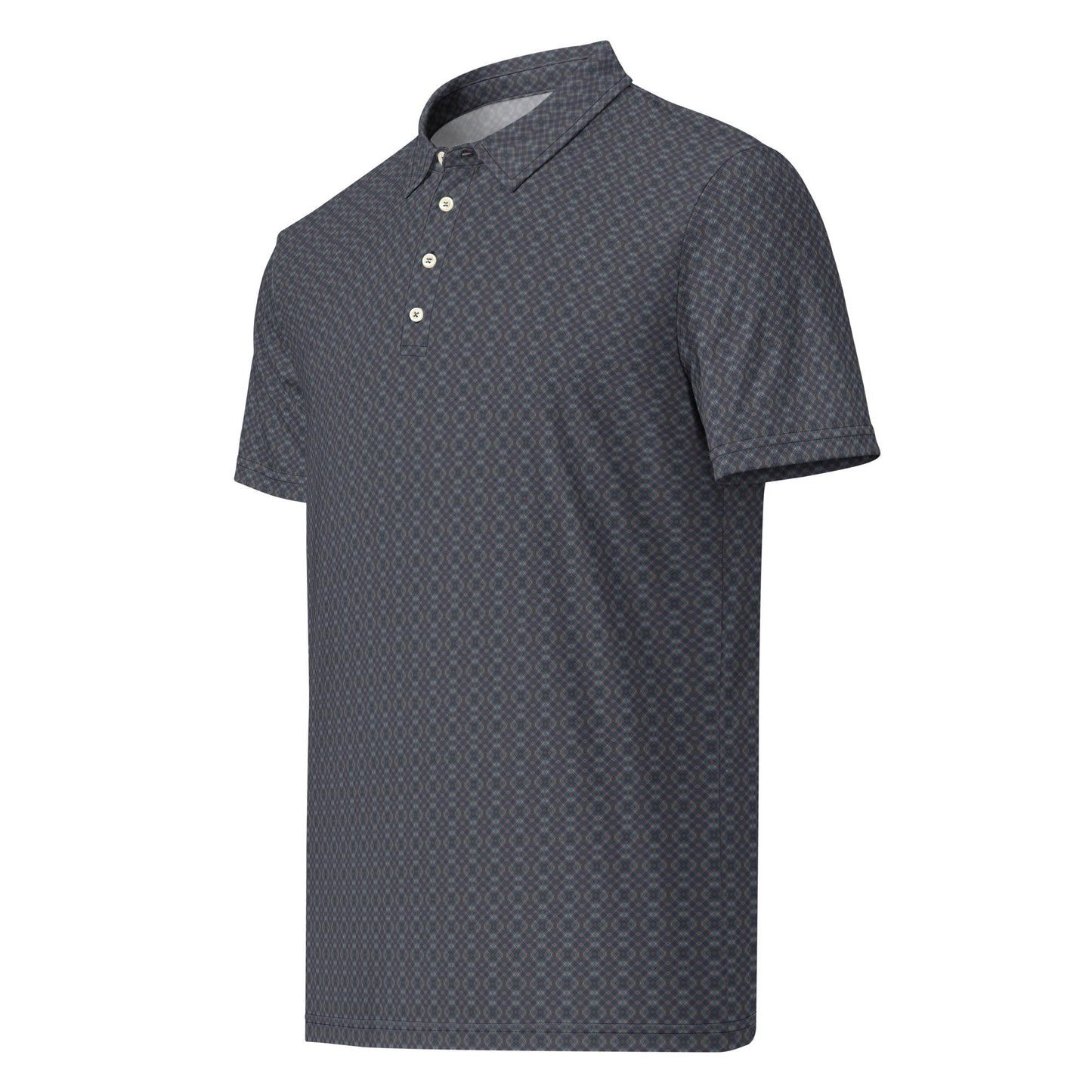 Men&#39;s Geometric Pattern Slim Fit Polo - Stylish, Modern & Comfortable Casual Shirt, Great Gift For Him