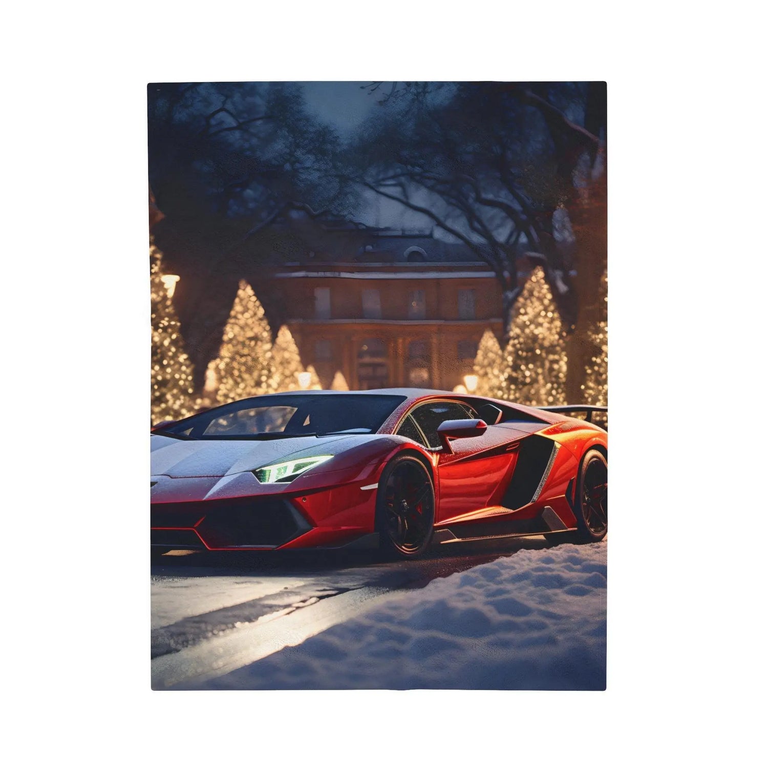 Lamborghini Holiday Velveteen Plush Blanket, Luxury blankets, Xmas Blankets, Bedroom Blanket, Couch Throw, Boys Bedroom, Car Lover Gift The Aurora Touch