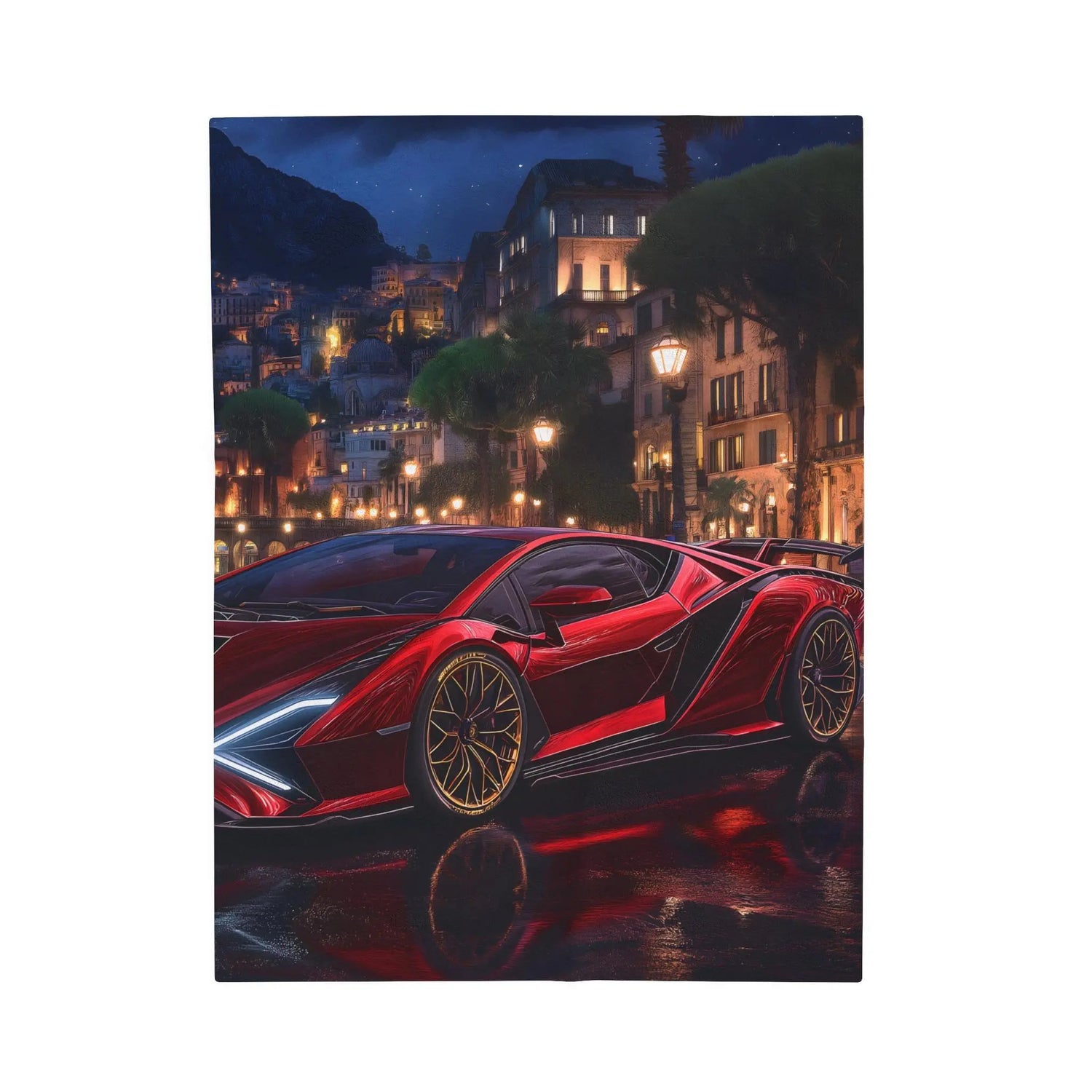 Luxury Sports Car Velveteen Plush Blanket, Cozy Throw for Car Lovers, Great Gift for Birthdays, Home Décor, Movie Nights The Aurora Touch