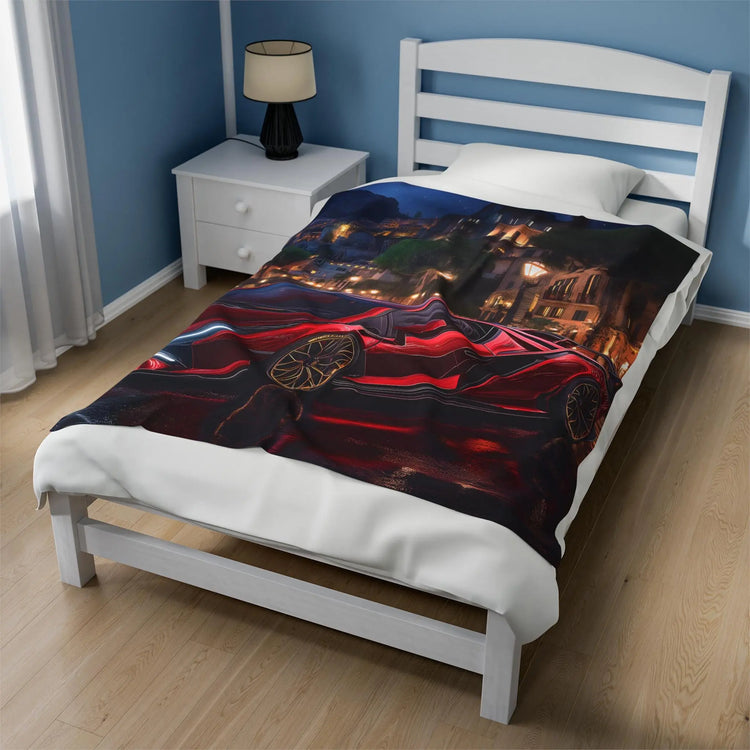 Luxury Sports Car Velveteen Plush Blanket, Cozy Throw for Car Lovers, Great Gift for Birthdays, Home Décor, Movie Nights