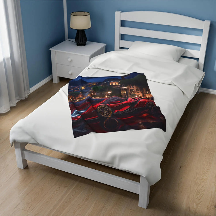 Luxury Sports Car Velveteen Plush Blanket, Cozy Throw for Car Lovers, Great Gift for Birthdays, Home Décor, Movie Nights