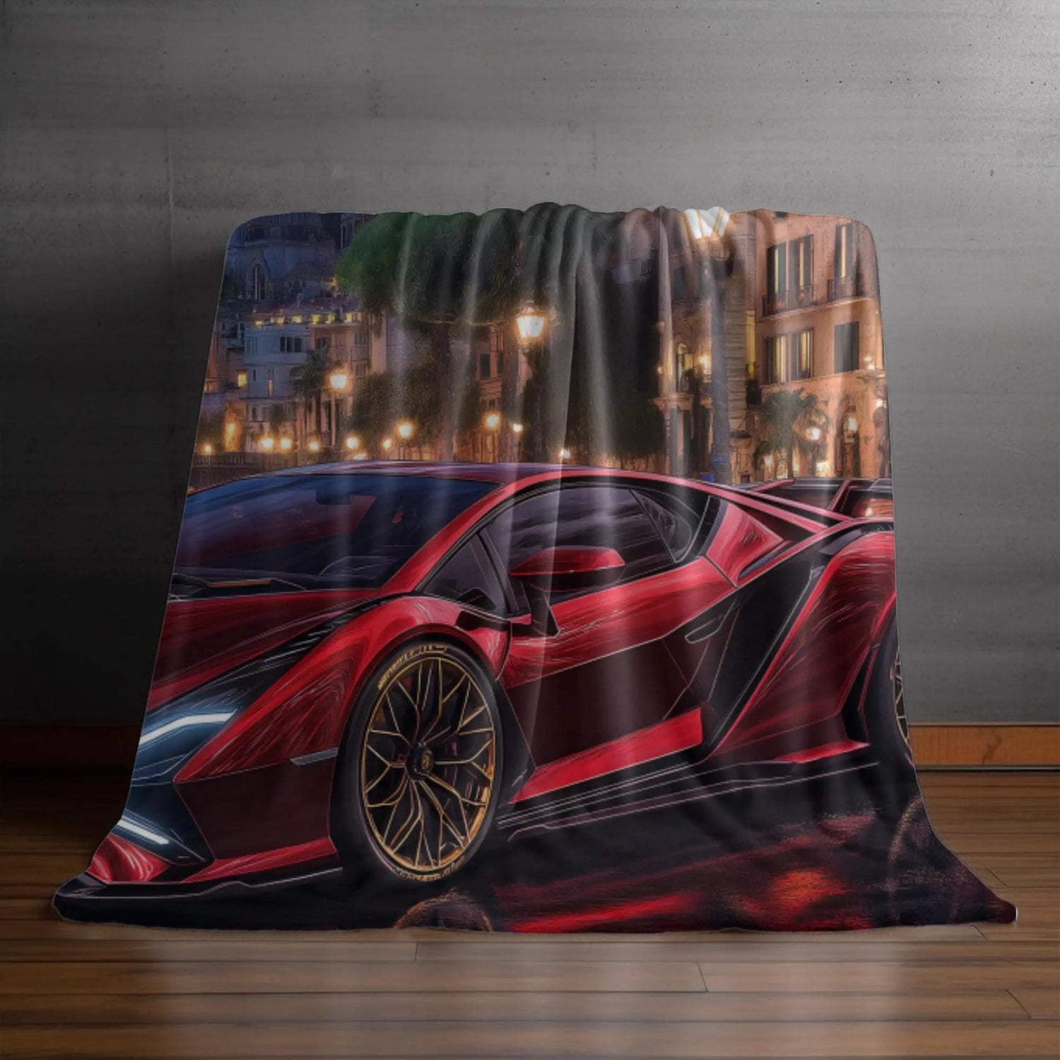 Luxury Sports Car Velveteen Plush Blanket, Cozy Throw for Car Lovers, Great Gift for Birthdays, Home Décor, Movie Nights The Aurora Touch