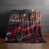 Luxury Sports Car Velveteen Plush Blanket, Cozy Throw for Car Lovers, Great Gift for Birthdays, Home Décor, Movie Nights