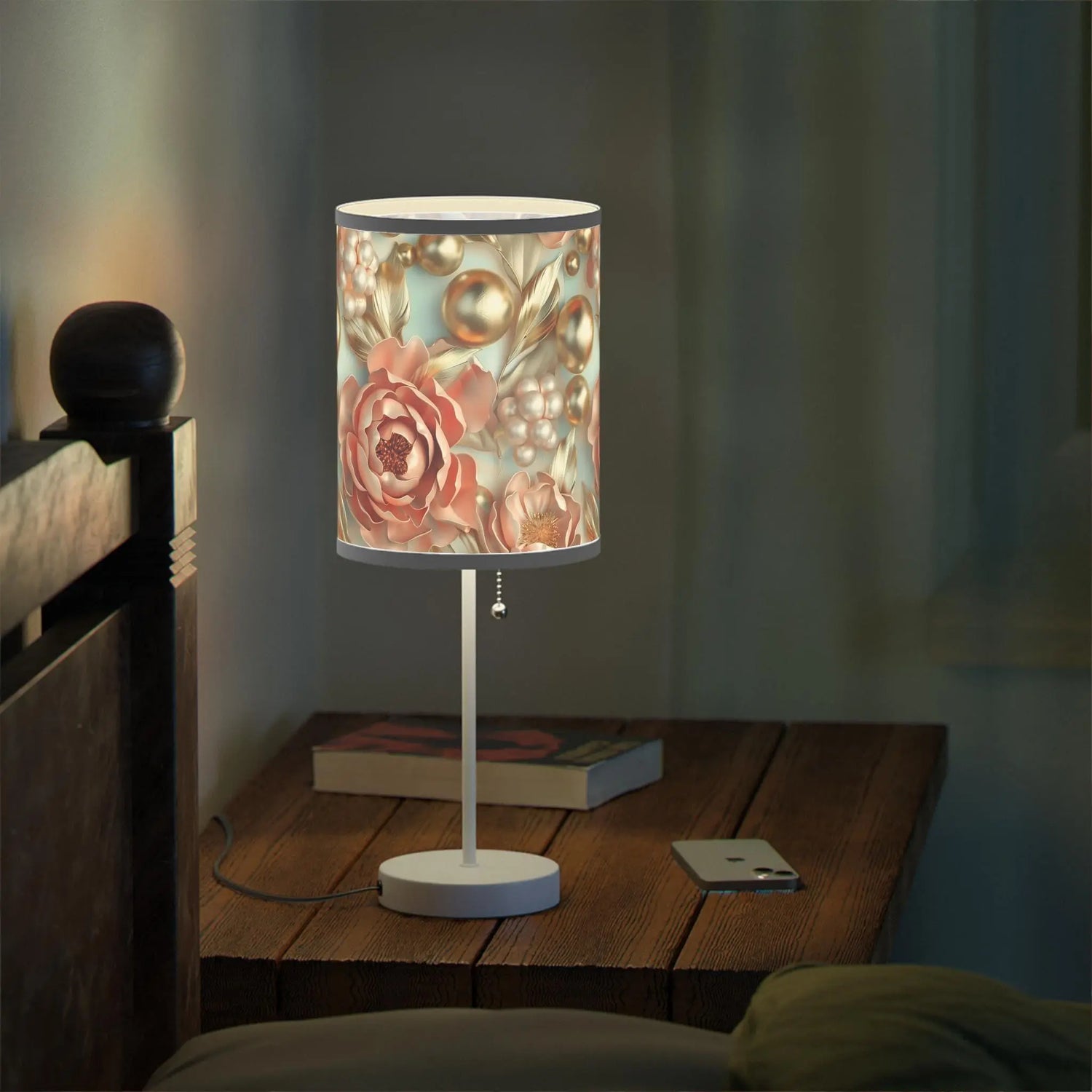 Floral Table Lamp, Elegant Decor, Bedside Lighting, Home Gift, Bedroom Decoration, Modern Lighting Fixture, Flower Design The Aurora Touch