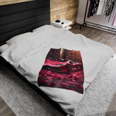 Valentines Plush Blanket - Pink Cozy Bed Cover, Stylish Couch Throw, Pink Barbie, Lamborghini, Velveteen Plush Blanket