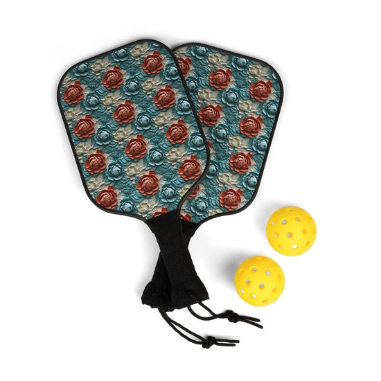 Stylish Pickleball Paddle Set, Fun Sports Gear for Pickleball Lovers, Unique Gift for Athletes, Outdoor Activity Kit, Vibrant Patterned The Aurora Touch
