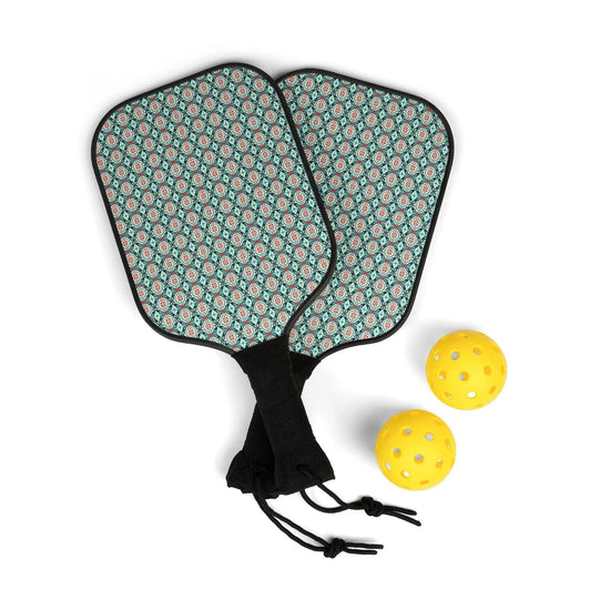 Boho Pickleball Set - Stylish Racket Kit for Fun Games, Sporty Gift, Outdoor Activity, Active Lifestyle, Summer Fun The Aurora Touch