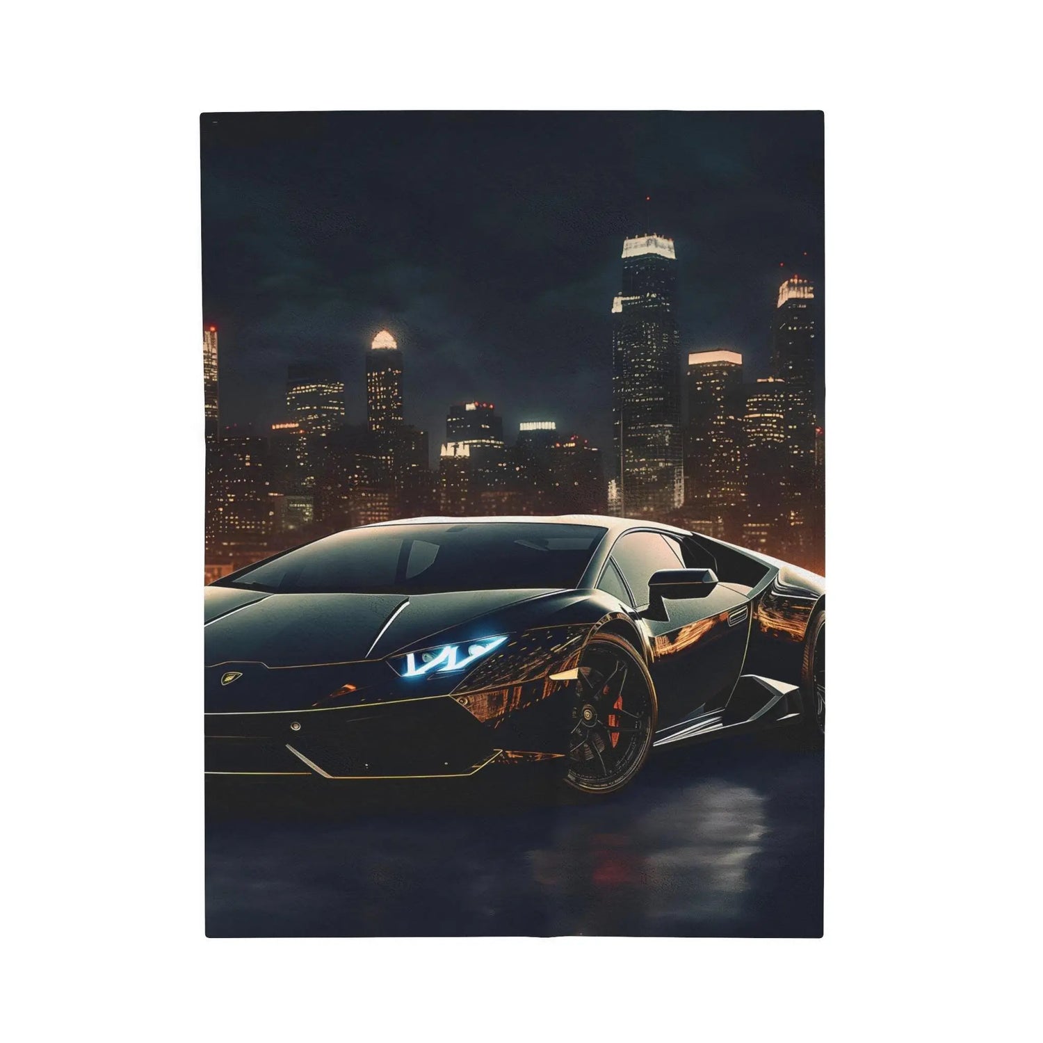 Luxury Car Themed Velveteen Plush Blanket, Cozy Throw for Car Lovers, Perfect Gift for Man Cave, Car Enthusiasts, Home Decor Accent The Aurora Touch
