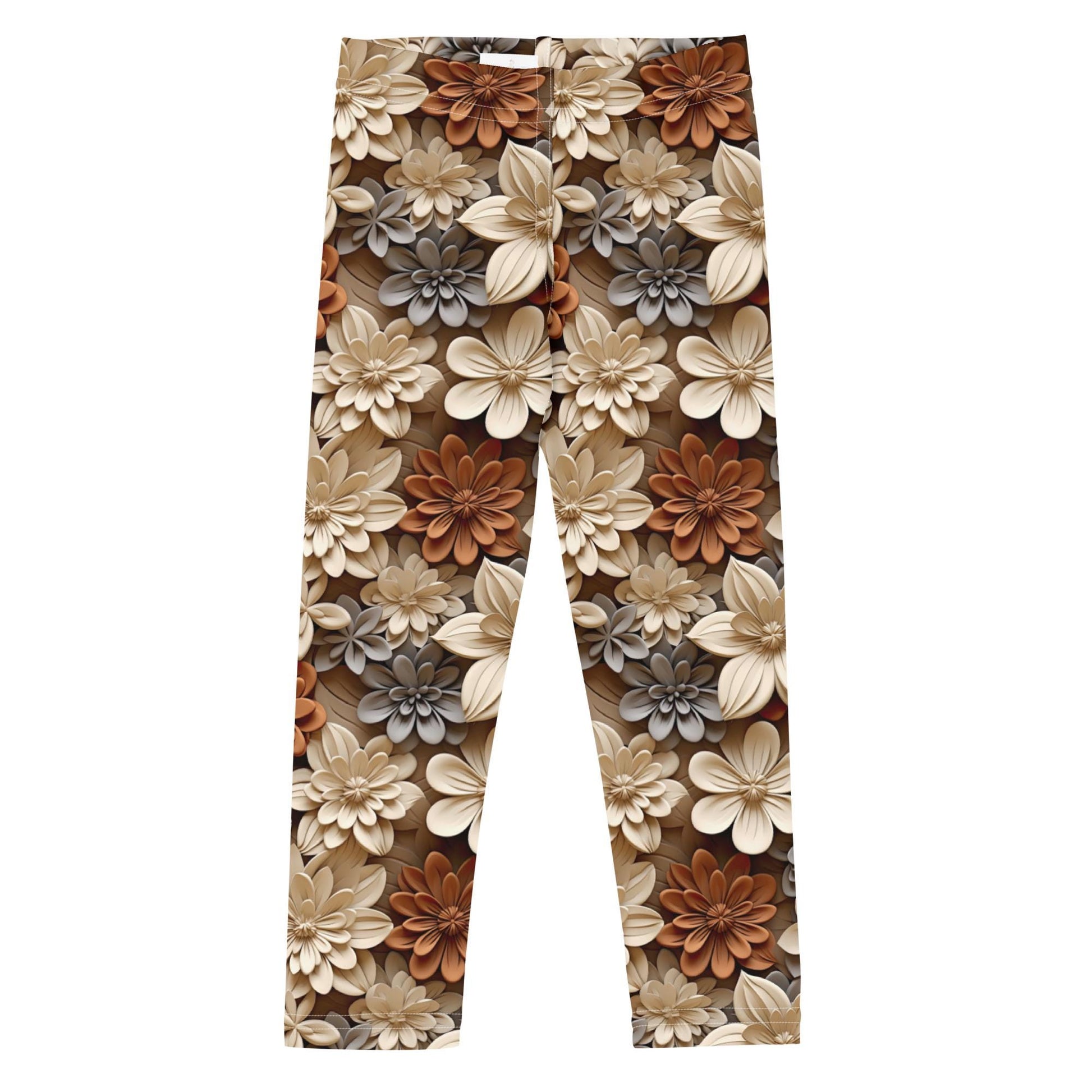 Whimsical Floral All-Over Print Leggings for Kids - Soft, Stylish, and Comfortable!