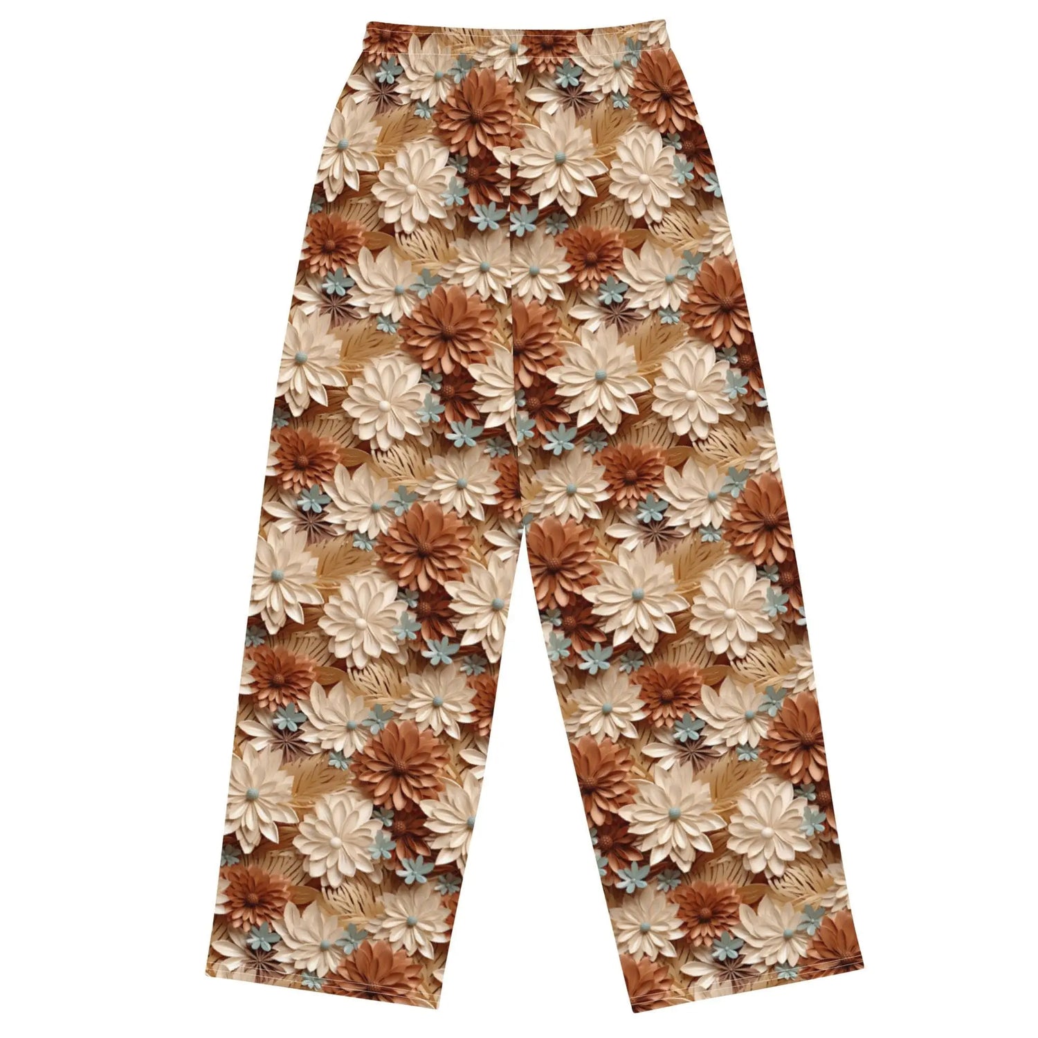 All-Over Floral Print Wide-Leg Pants – Stylish & Comfortable Women&