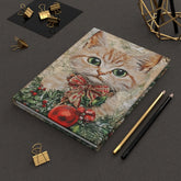 Christmas Cat Journal, Holiday Notebook, Festive Writing Gifts, Cat Lover&