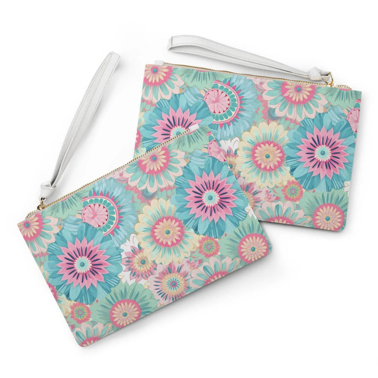 Floral Clutch Bag, Spring Accessory, Summer Tote, Unique Gift, Travel Organizer, Stylish Wristlet, Festival Essentials The Aurora Touch