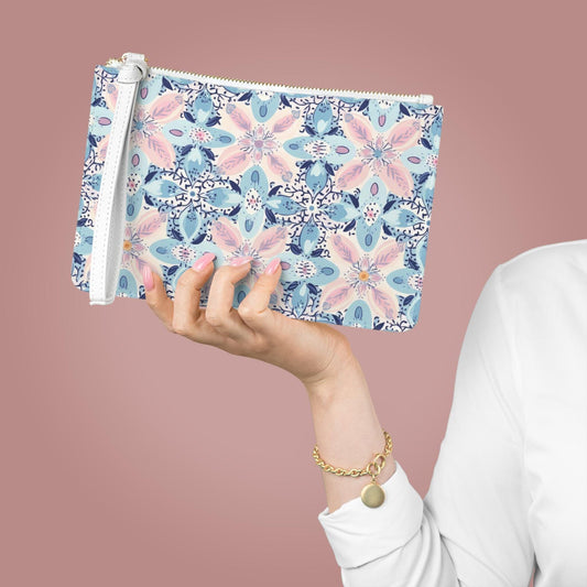 Floral Clutch Bag, Elegant Wristlet, Summer Purse, Travel Accessory, Special Occasion Gift, Boho Chic Handbag