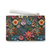 Floral Clutch Bag, Colorful Makeup Pouch, Gift for Her, Woman&