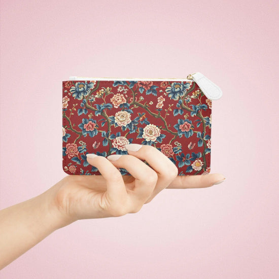 Elegant Floral Mini Clutch Bag, Stylish Purse, Makeup Organizer, Gift for Her, Wedding, Date Night The Aurora Touch
