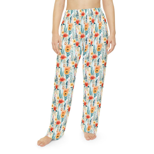 Floral Women&#39;s Pajama Pants for Cozy Nights, Relaxing Loungwear, Sleepwear Gift, Summer Break, Comfortable Nightwear, Self-Care, Homewear