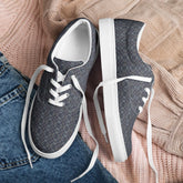 Men’s Geometric Pattern Casual Lace-Up Canvas Shoes – Trendy, Comfortable & Stylish Footwear for Everyday Wear