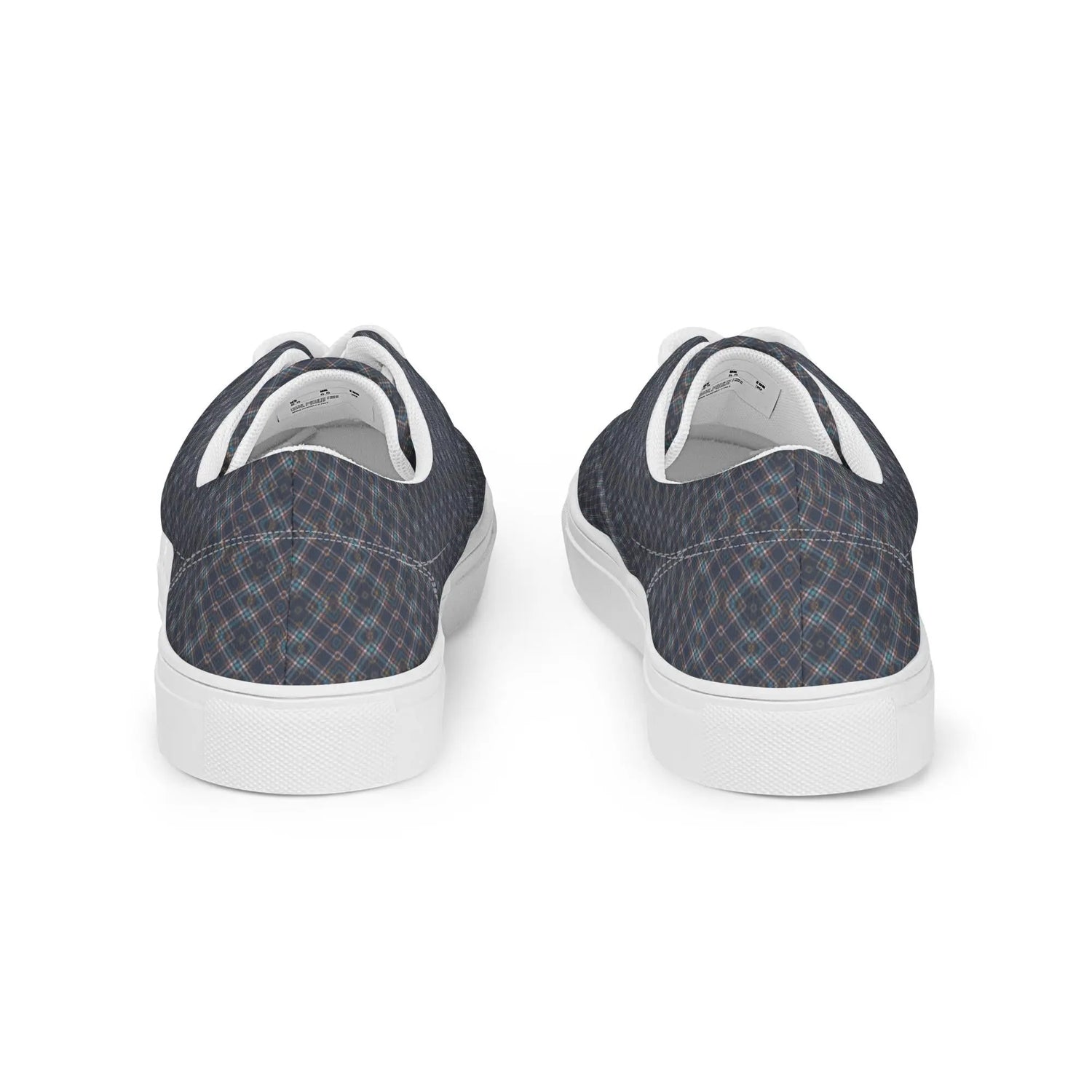 Men’s Geometric Pattern Casual Lace-Up Canvas Shoes – Trendy, Comfortable & Stylish Footwear for Everyday Wear