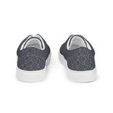 Men’s Geometric Pattern Casual Lace-Up Canvas Shoes – Trendy, Comfortable & Stylish Footwear for Everyday Wear