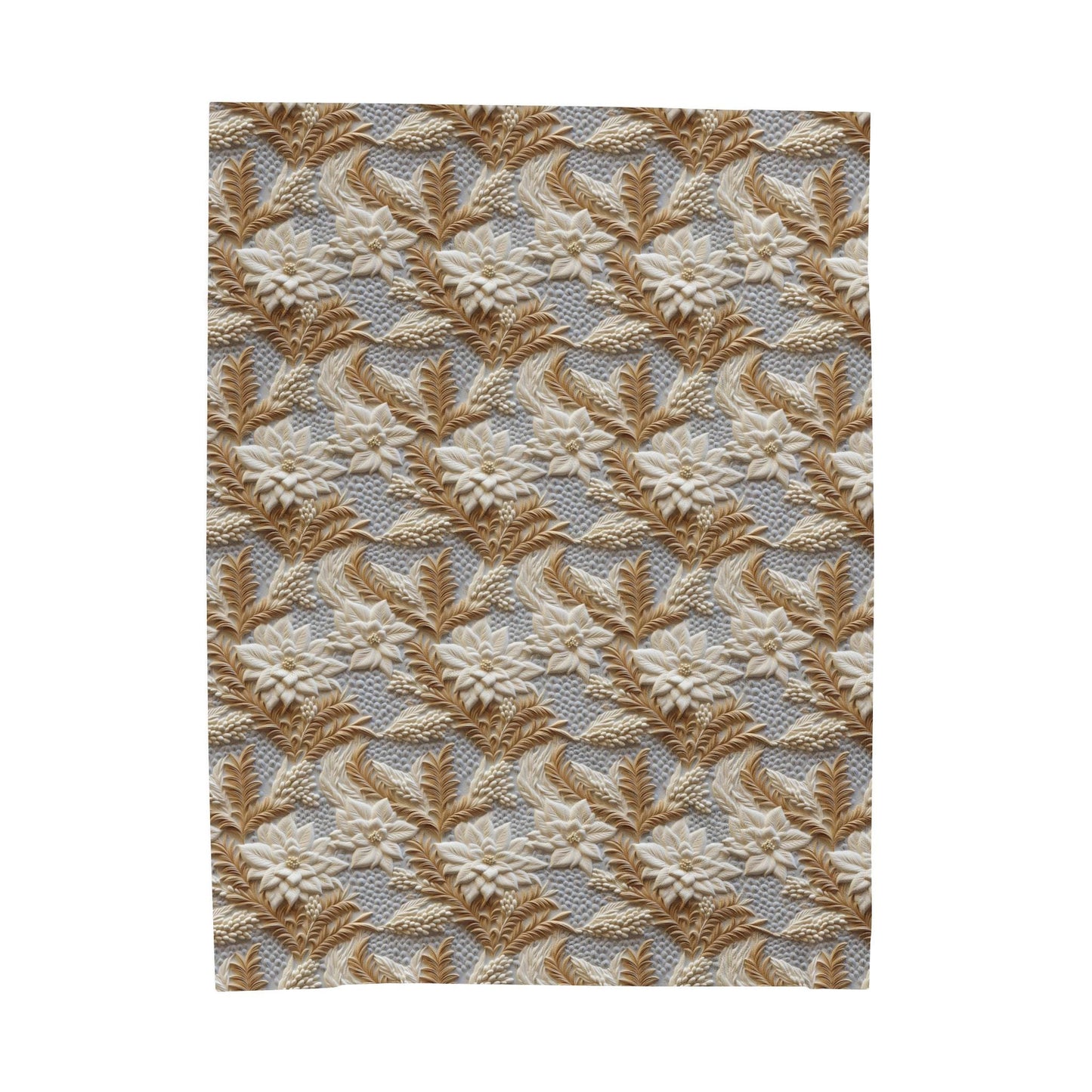 Cozy Velveteen Plush Blanket - Soft Floral Pattern Throw for Home Decor, Gift for Weddings, Birthday, Housewarming, Snuggling