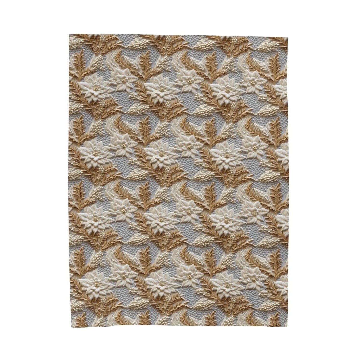 Cozy Velveteen Plush Blanket - Soft Floral Pattern Throw for Home Decor, Gift for Weddings, Birthday, Housewarming, Snuggling