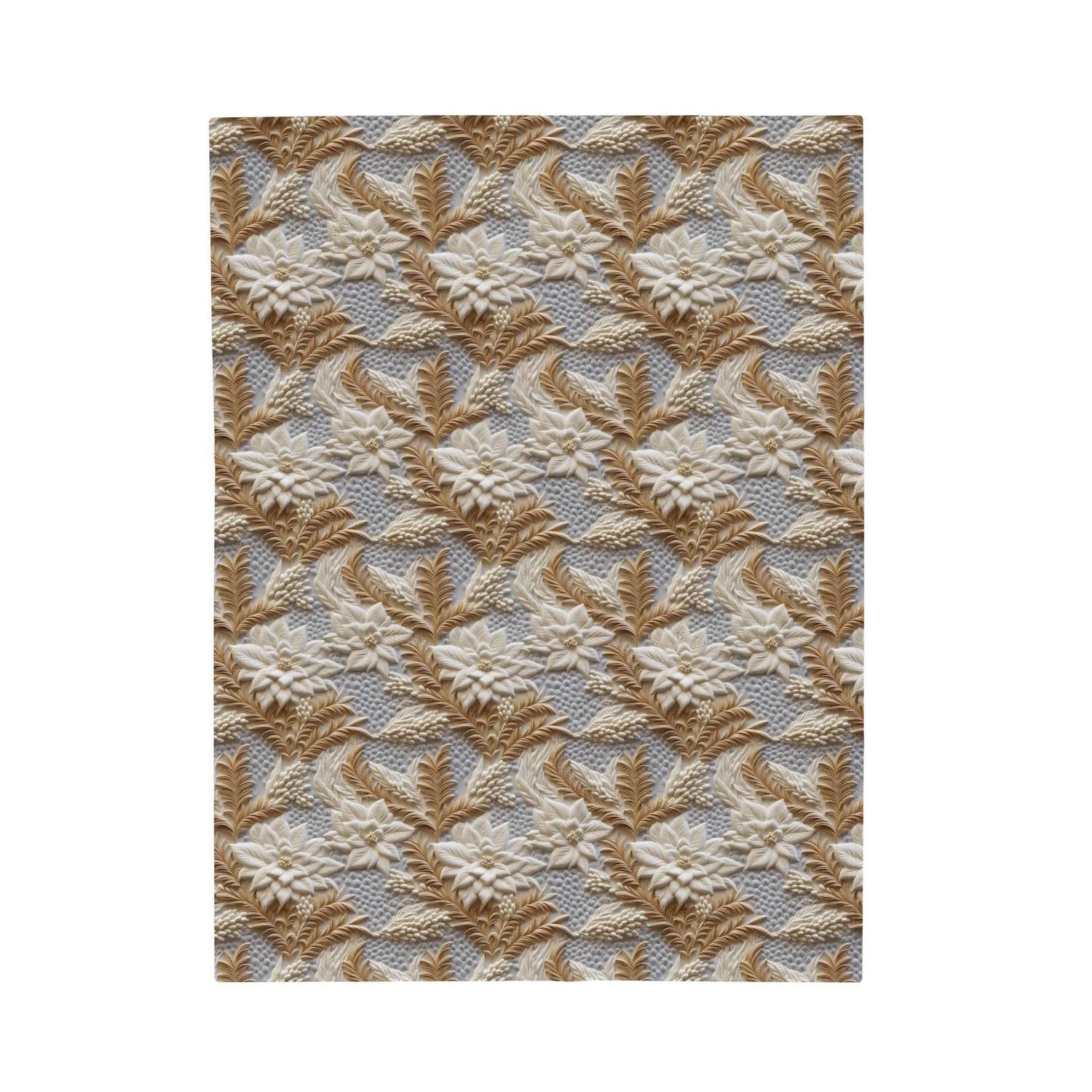 Cozy Velveteen Plush Blanket - Soft Floral Pattern Throw for Home Decor, Gift for Weddings, Birthday, Housewarming, Snuggling