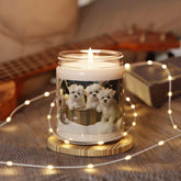 Soy Candle, Xmas Holiday Scented, 9oz, Maltese Puppy Xmas, Cinnamon Apple, Best Selling, Family Gift, Holiday Candles, Christmas Decor, The Aurora Touch