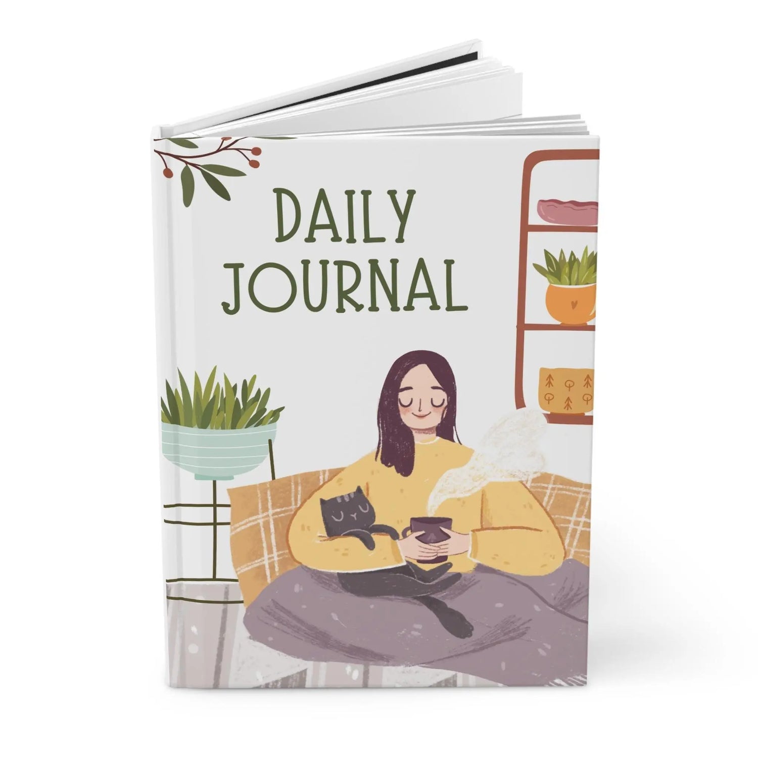 Cozy Daily Journal, Perfect for Self-Reflection, Mindfulness, Cat Lovers, Gift for Writers, Creative Expression The Aurora Touch