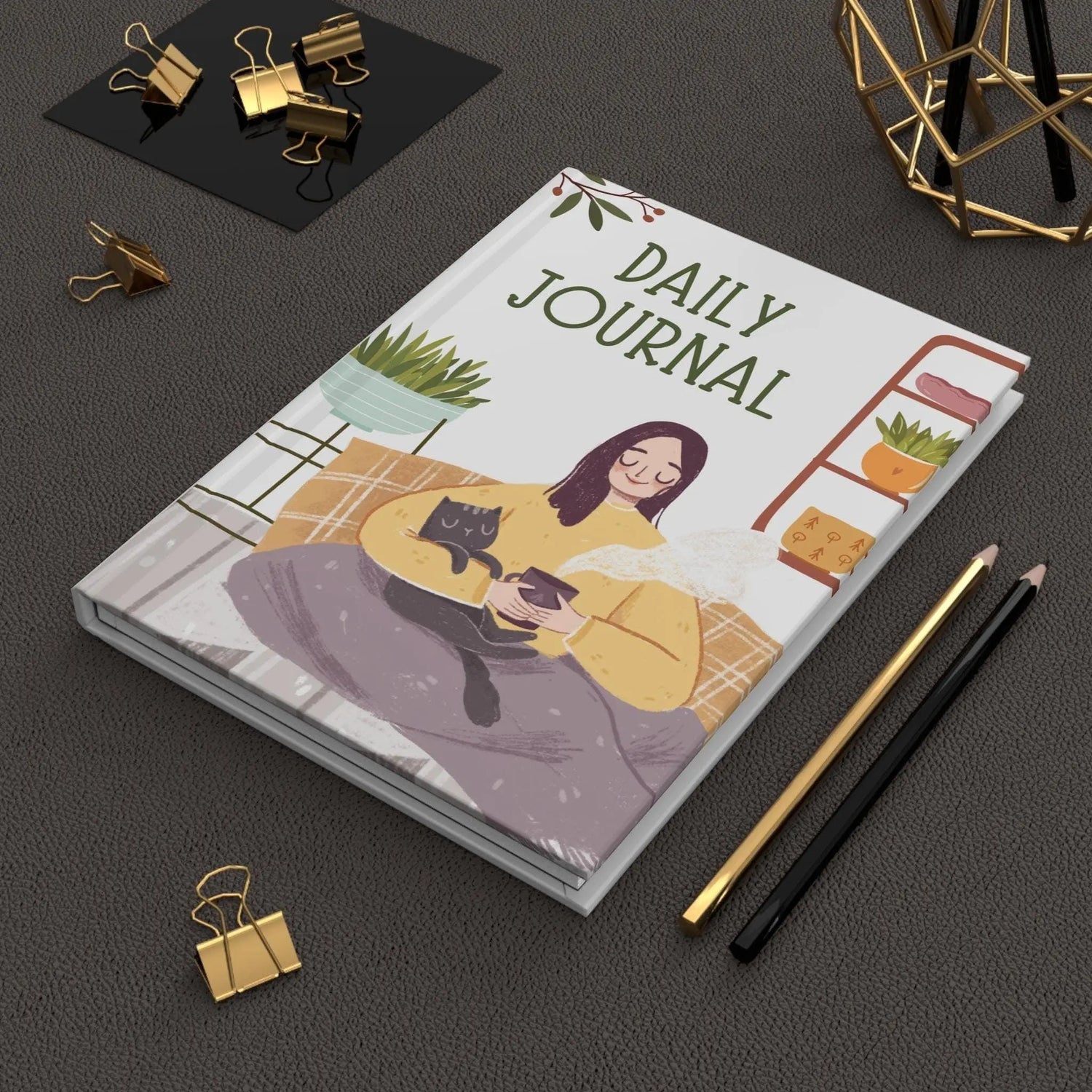 Cozy Daily Journal, Perfect for Self-Reflection, Mindfulness, Cat Lovers, Gift for Writers, Creative Expression The Aurora Touch