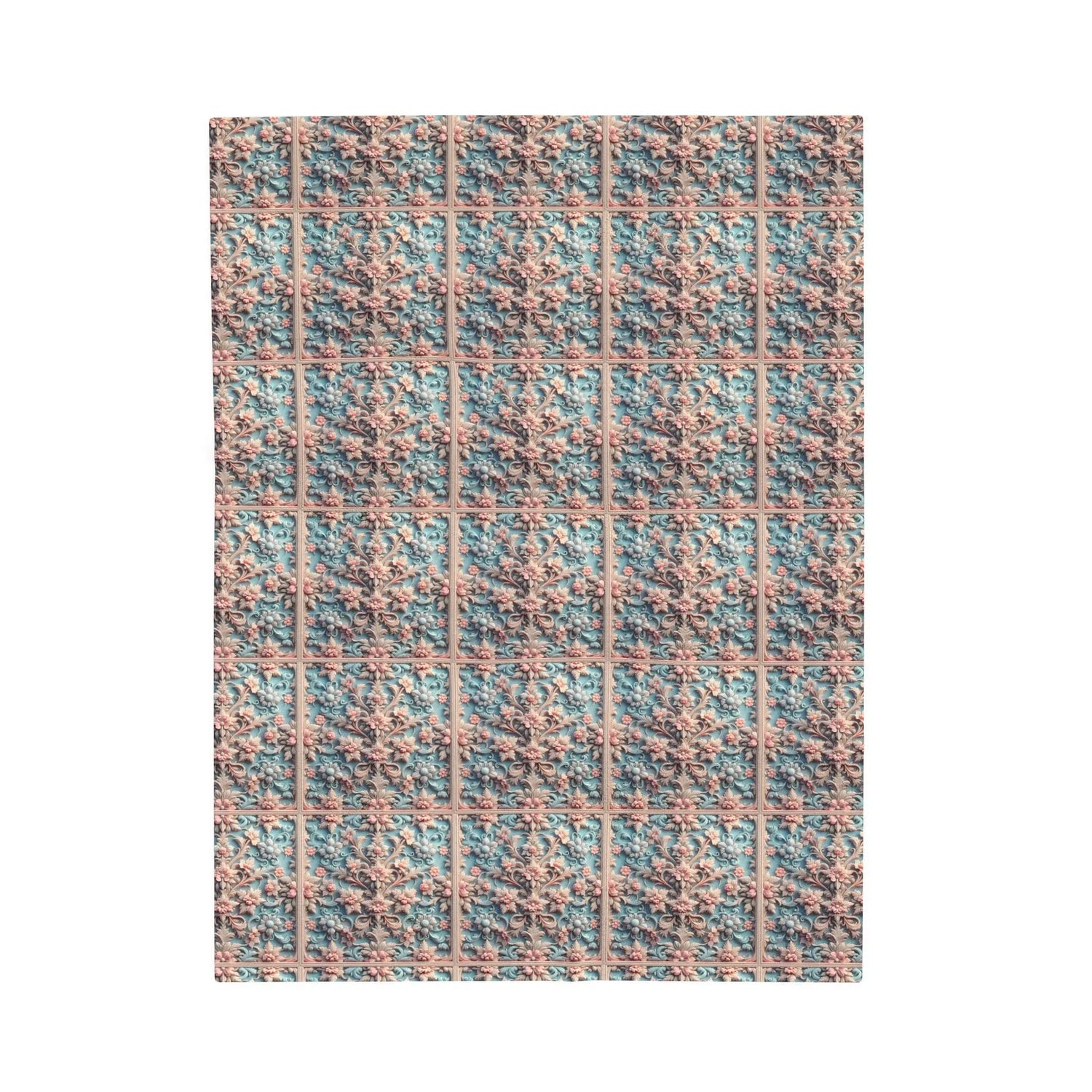 Victorian Style 3D Velveteen Plush Blanket Throw - Soft Cozy Home Decor, Warm Winter Gift, Luxury Bedding, Elegant Couch Accent, Unique