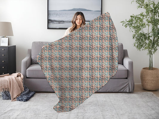 Victorian Style 3D Velveteen Plush Blanket Throw - Soft Cozy Home Decor, Warm Winter Gift, Luxury Bedding, Elegant Couch Accent, Unique