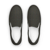 Geometric Stylish Men’s Slip-On Canvas Shoes | Trendy Casual Footwear for Men | Fashionable Comfortable Sneakers | Unique Modern Design